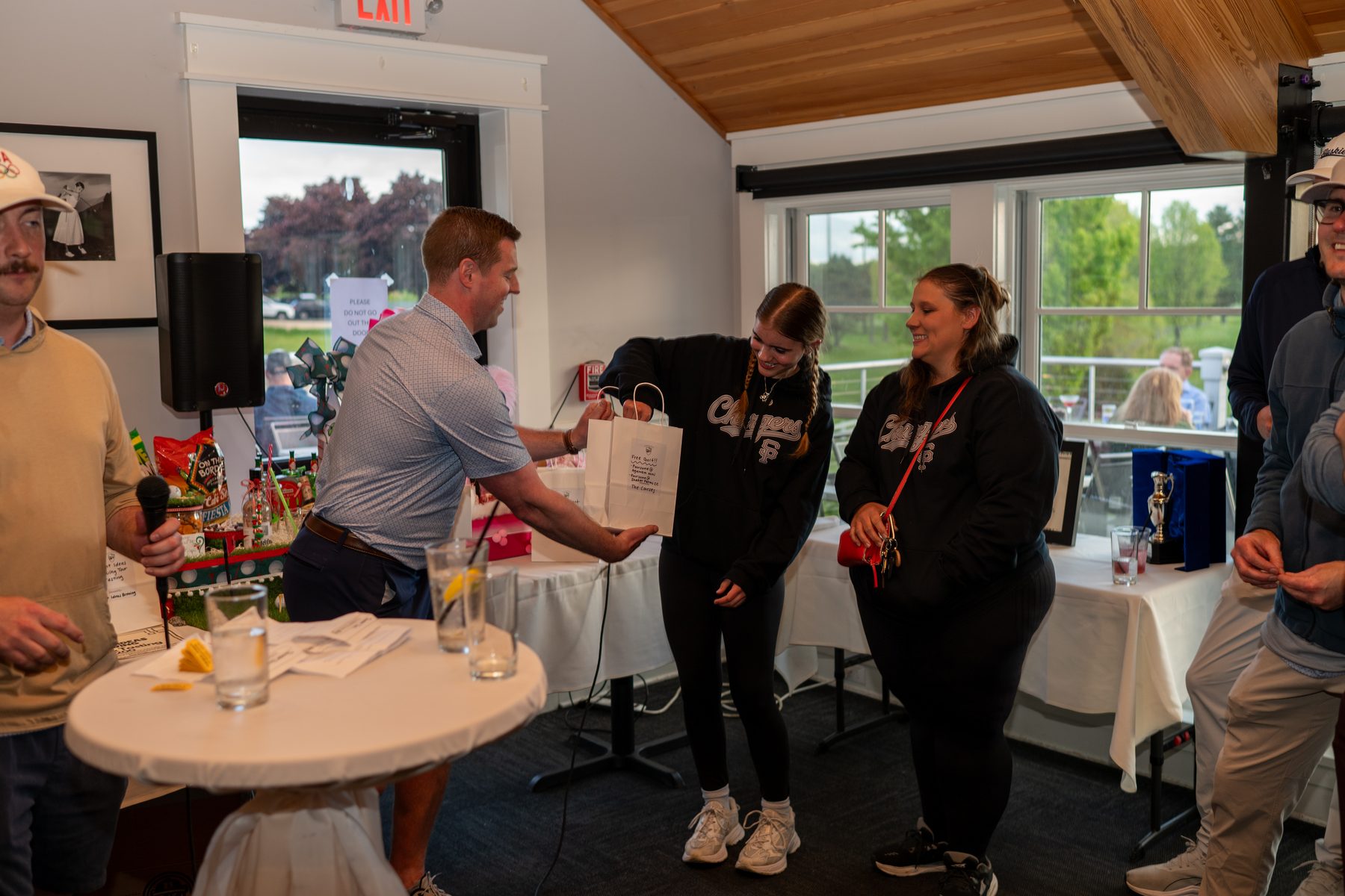 Gracie Helping with the Raffle
